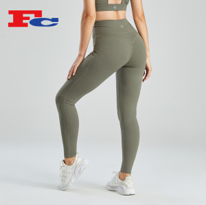 Custom Women Legging Bulk Yoga Pants Peach Hip Lift Design Sportswear Manufacturer