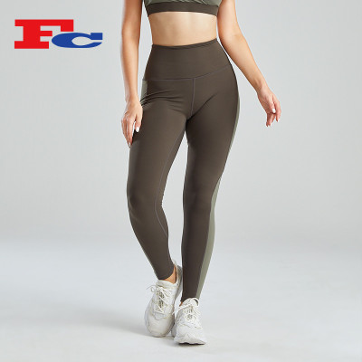 High Waist Leggings Stitching Design China Sportswear Manufacturer
