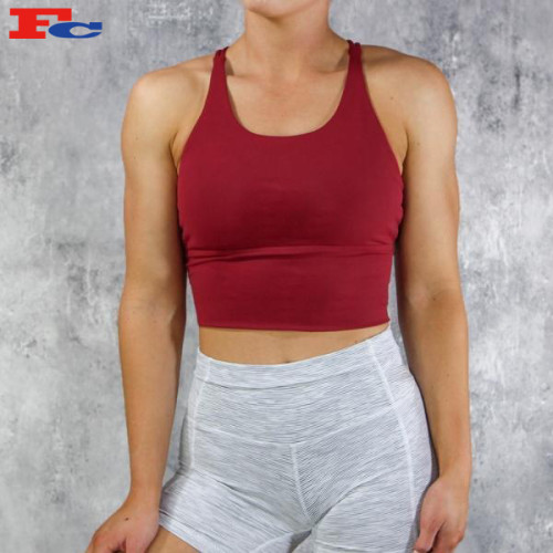 OEM Cross-Shoulder Wide Side Bottom Circumference Sports Bra Suppliers USA