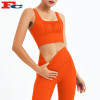 Yoga Clothing Manufacturer Pleated Sports Bra And Peach Hip Legging