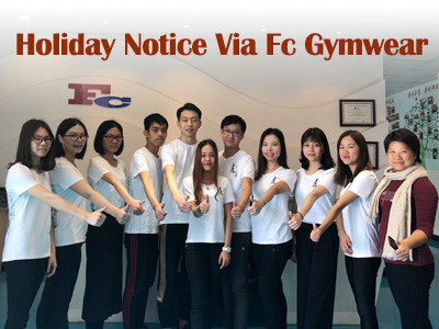 Holiday Notice Via Fc Gymwear
