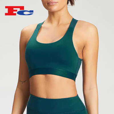 Solid Color Sports Bra Custom Crop Tops China Manufacturer