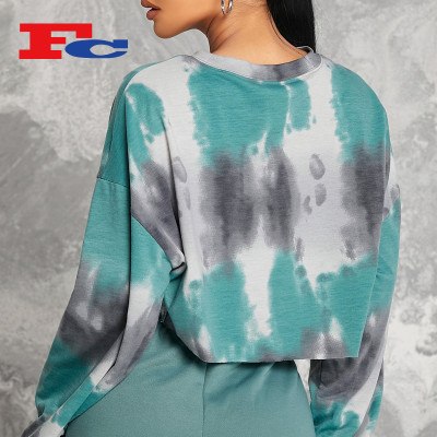 Ladies Sexy 2-in-1 Tie-Dye Sports Bra and Tank Top China Manufacturer