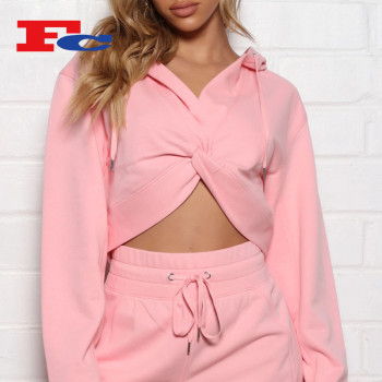 Unique Design Front Crossover Hoodie For Ladies China Manufacturer