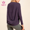 Activewear Private Label Long Sleeve T Shirts  Womens Sportswear Manufactured In China