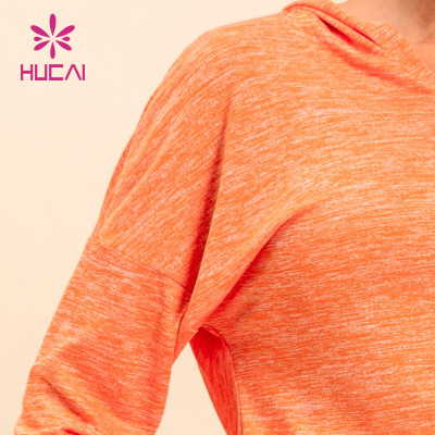 ODM&OEM Women Fashion Back Hollow Custom  Hoodie Sportwear Manufacturer