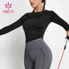 Breathable Long Sleeve T Shirts Female Hucai Sportswear Manufactured