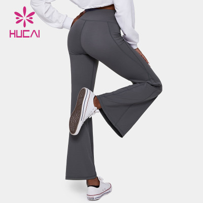 OEM Women Loose Ultra Wide Leg Trousers Jogging Hip Lift Design