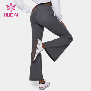 OEM Women Loose Ultra Wide Leg Trousers Jogging Hip Lift Design