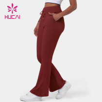 ODM Loose Ultra Wide Leg Trousers Women Jogging Custom