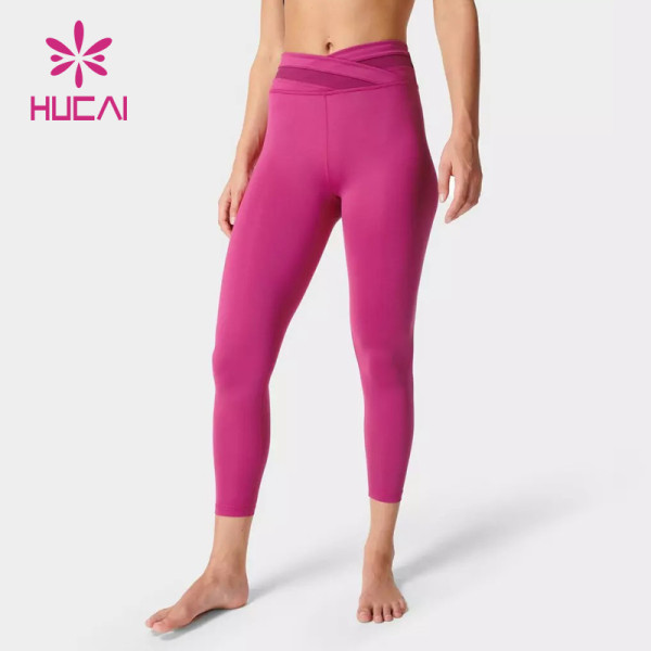 Custom USA Hot Sale Rose Red Legging Women Private Brand Yoga Pants Supplier