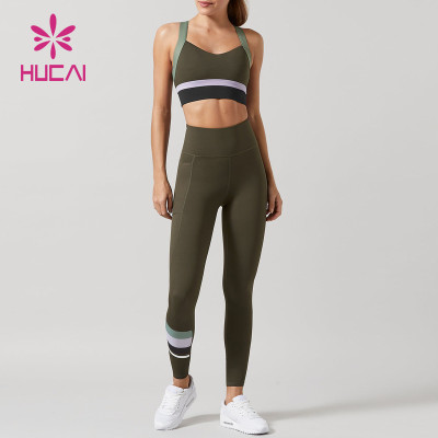 Custom Women Bra Cross Lines Outfits Gymwear Supplier Factory Manufacturer