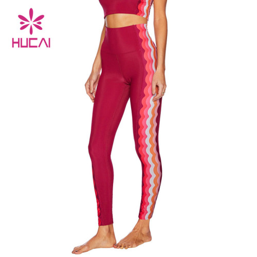 ODM Women's Fashionable Private Label Rose red Yoga Set Workout Clothes Factory