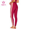 ODM Women's Fashionable Private Label Rose red Yoga Set Workout Clothes Factory
