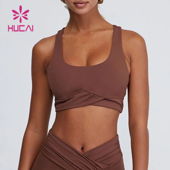 ODM Custom Logo Sexy Design Fold Sports Bra Women Activewear China Supplier