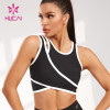 Sports Women Tank Top Black and White Hollow Design Vest Supplier