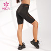 ODM Women Tights High Waist Stitching Mesh Design Short Yoga Pants Factory