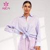 OEM Long Sleeve Shirts Linen Lazy Comfortable Women Leisure Wear Manufacturer