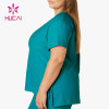 Custom Deep V Neckline T Shirts Private Label Women Top Factory Manufacturer
