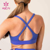 OEM women back overcross workout bra functional fabric  sports bra manufacturers