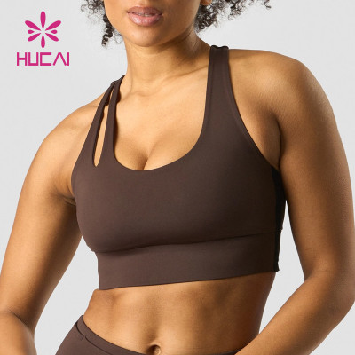 Custom Special Straps Unique Design Hollowed up Yoga Bra Sportswear Manufacturer