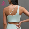 Custom One Shoulder Design Bra Special Straps Women Sports Bra Yogawear Manufacturer