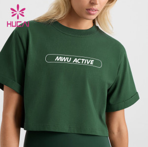 OEM Sports Crop Top Customized Logo Women Short T-shirt Fitness Clothing Suppliers