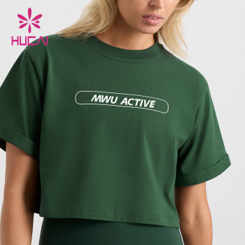 OEM Sports Crop Top Customized Logo Women Short T-shirt Fitness Clothing Suppliers