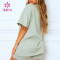 Customized Logo Plain Color Oversized Women T-shirt Sportswear Supplier