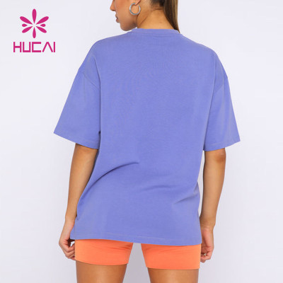 OEM ODM Services Plain Color Custom Logo Oversized Women T-shirt Garment Factory