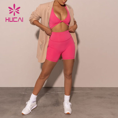 Custom Logo Sexy Low Cut Women Sports Bra Chinese Manufacturer