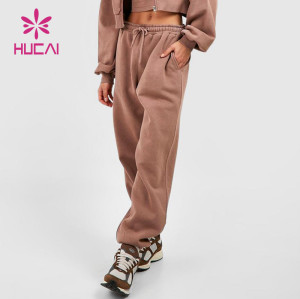 HUCAI Oversize Active Wear Multi Colors Women Soft Sweatpants Supplier
