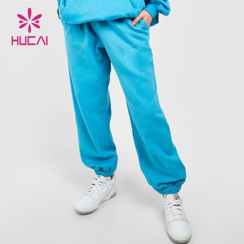HUCAI Plain Color Ajustable Waistband Women Sweatpants Gym Clothes Suppliers