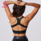 HUCAI ODM Good Support Bra Leather Texture Effect Coating Fabric Yogawear