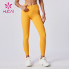 HUCAI Custom Yoga Pants Women Tights Zip Front High Elastic Leggings Factory