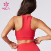 HUCAI ODM OEM Yoga Bra Inverted "V" Bottom Detail Slim-Fit Clothes Factory