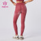 HUCAI Custom Yoga Pants Classic Mid-high Waist Velvet Fabric Leggings Supplier