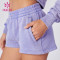 HUCAI ODM Washed Shorts A-line Type Women Pocket Soft Cotton Yogawear Factory