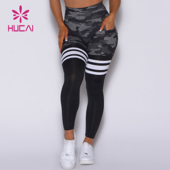 HUCAI ODM Camo Printing High Waisted Women Sports Yoga Leggings Supplier