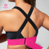 HUCAI OEM ODM Sports Bras Cross Strappy Zip Adjustable Design Spotswear