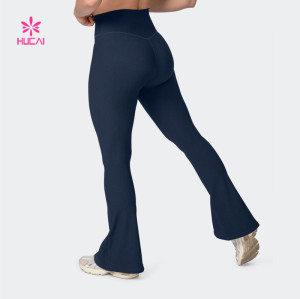 HUCAI Custom Full length Flared Leggings Women Sportswear Manufacturing Company