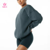 HUCAI OEM Brushed Fleece Crewneck Sweater Outdoor Activities for Women Manufacturer