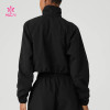 HUCAI OEM Activities Zip Cropped Jacket Comfortable Fashionable Hoodie Supplier