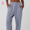 HUCAI Stylish Straight-leg Sweatpants Pockets Super Soft Unisex Oversized Garment