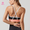 HUCAI OEM Colorful Sports Bra Scoop-neck Yoga Bra for Women China Manufacturer
