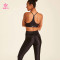 HUCAI New Style Black Strappy Bra Shiny Ribbed Fabric for Women 2024 China Factory