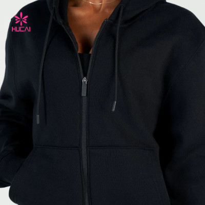 HUCAI OEM Zip-Up Hoodie Superior Quality and Chic Style Hoodie for Women 2024 Supplier