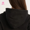 HUCAI Custom Cropped zip-up Hoodie Super Warm Soft Fabric Women China Factory
