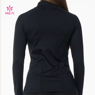 HUCAI Custom Athlete Jacket with Side Zip Pocket Breathable Women China Factory 2024