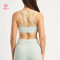 HUCAI OEM Solid Sports Bra with Double Thin Shoulder Strap Yoga Bra China Manufacturer